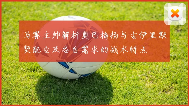 马赛主帅解析奥巴梅扬与古伊里默契配合及各自需求的战术特点